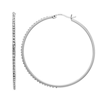 Diamond Mystique Round Hoop Earrings