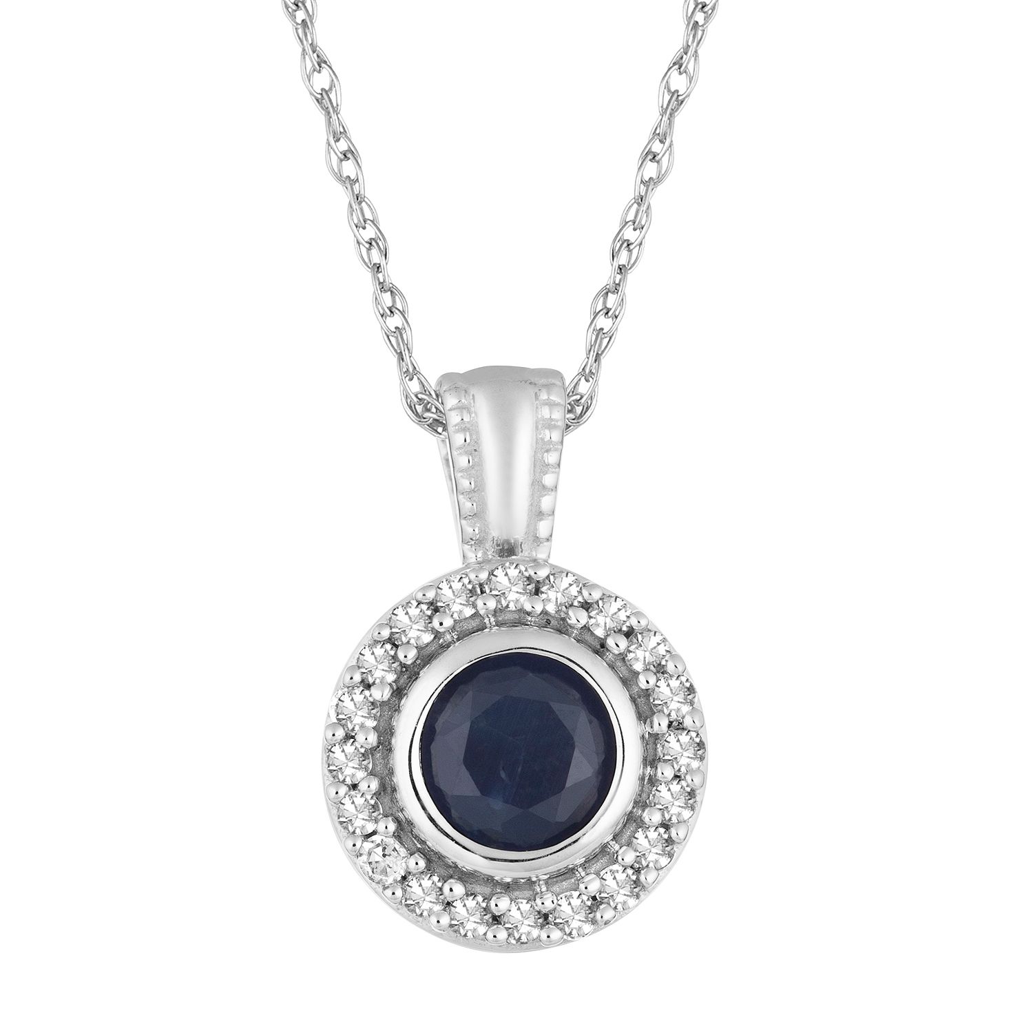 Kohl's blue sapphire on sale necklace