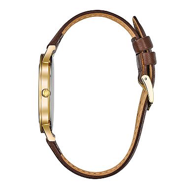 Bulova Men's Classic Slim-Profile Leather Watch - 97B177