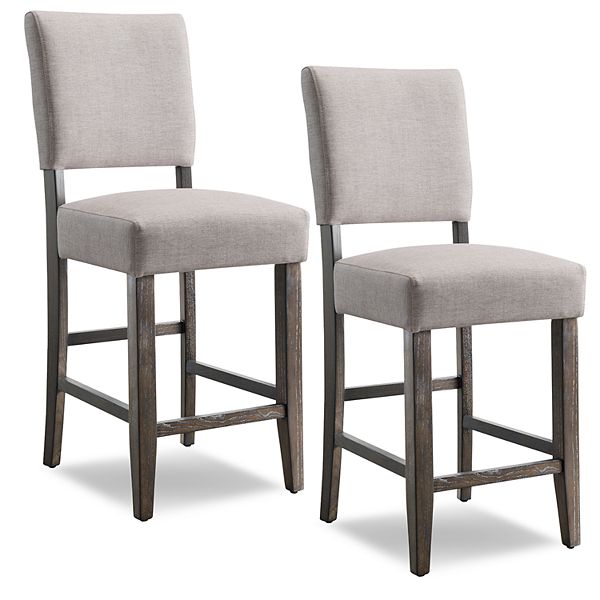 Leick Home Upholstered Counter Stool 2 piece Set