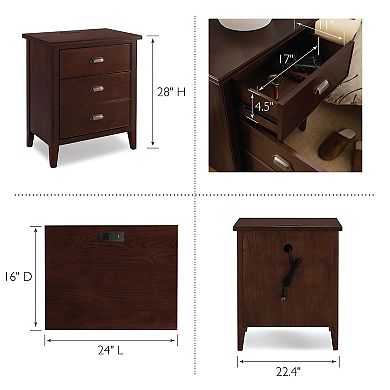 Leick Furniture Laurent Charging Station Nightstand
