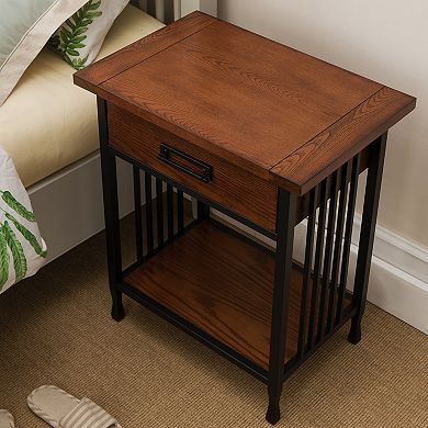 Leick Home Mission Slats Nightstand