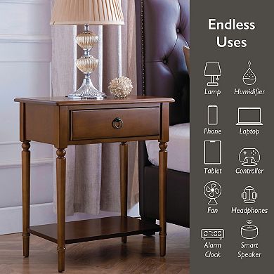 Leick Furniture Charging Station Nightstand