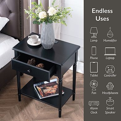 Leick Furniture Charging Station Nightstand