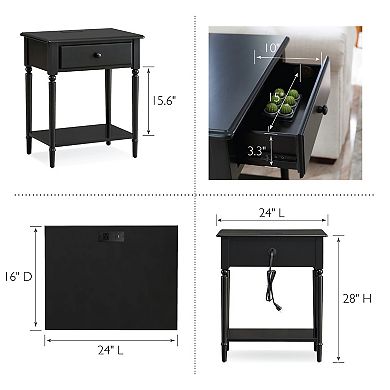 Leick Furniture Charging Station Nightstand