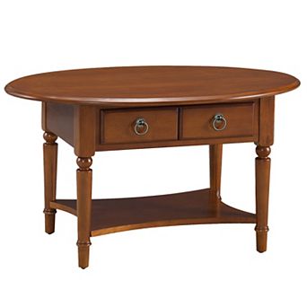 Leick Home Coastal Oval Coffee Table
