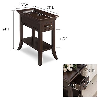 Leick Home Tray Edge Chairside End Table