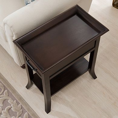 Leick Home Tray Edge Chairside End Table