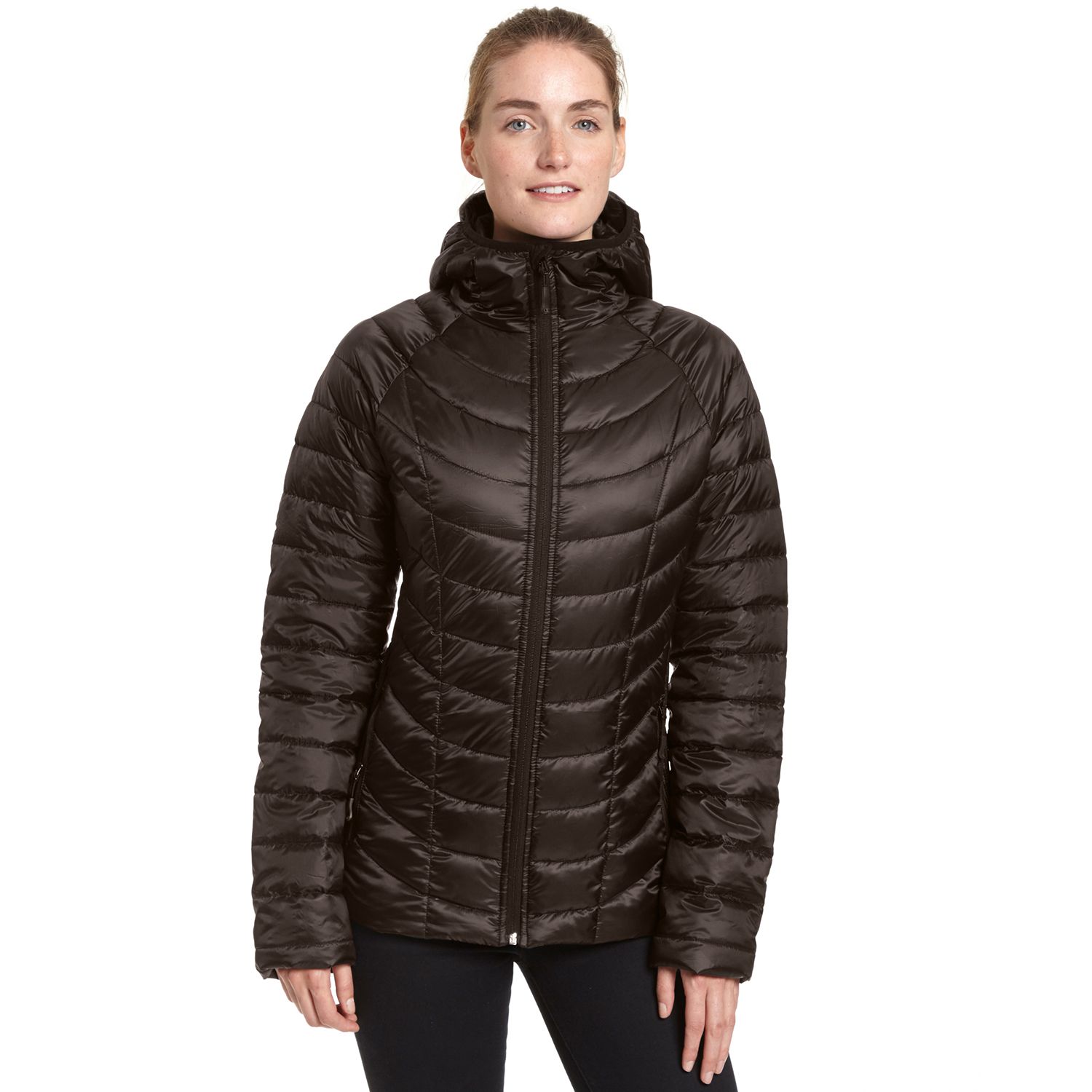 women's champion hooded puffer jacket