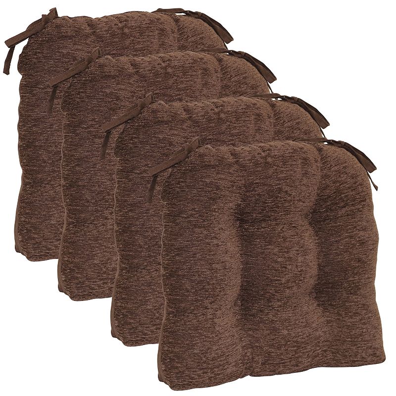 UPC 047218017079 product image for Brentwood Crown Chenille Chair Pad-4 pack, Brown | upcitemdb.com