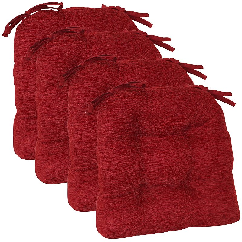 UPC 047218017062 product image for Brentwood Crown Chenille Chair Pad-4 pack, Rio Red | upcitemdb.com