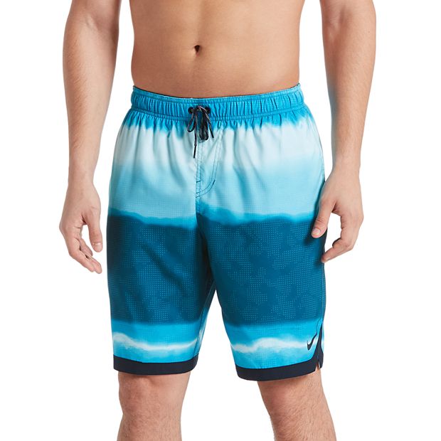 Men s Nike Optic Halo Horizon 9 inch Volley Swim Trunks