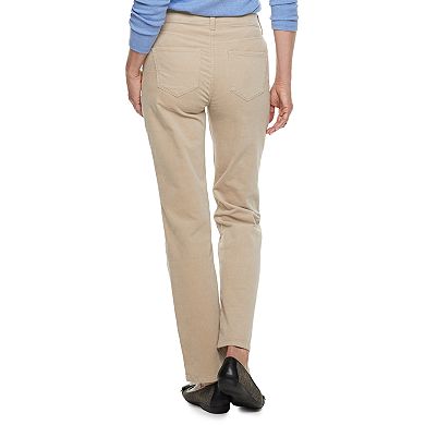 Women's Croft & Barrow® Comfort Waist Straight-Leg Corduroy Pants