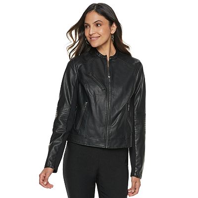 Women s Apt. 9 Faux Leather Moto Jacket