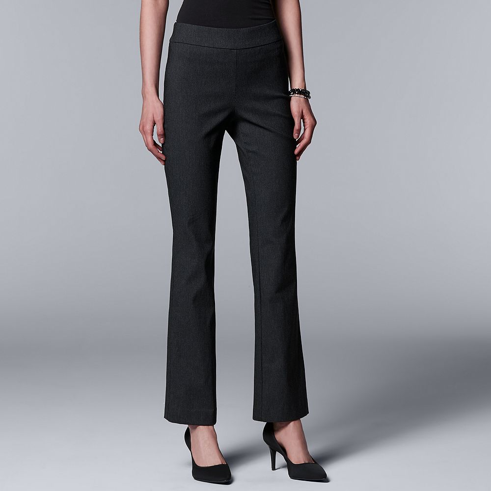 【Raucohouse】Vera bootcut ribbed pants Women's Simply Vera Vera Wang Mid-Rise 5-Pocket Ponte