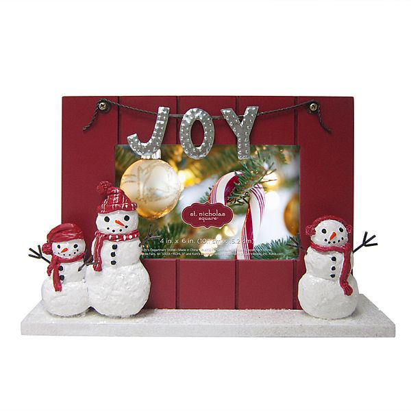 St Nicholas Square 2022 4 X 6 Snowman Christmas Frame St. Nicholas Square® 4" X 6" Snowman Christmas Frame
