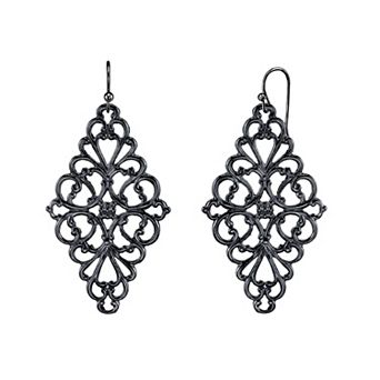 1928 Filigree Kite Drop Earrings