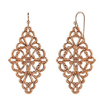 1928 Filigree Kite Drop Earrings