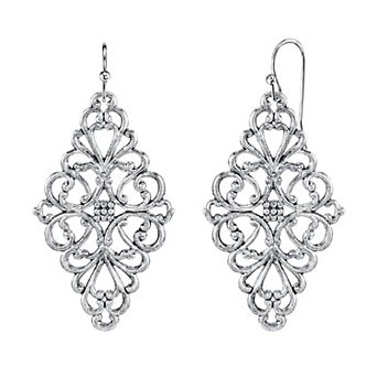 1928 Filigree Kite Drop Earrings