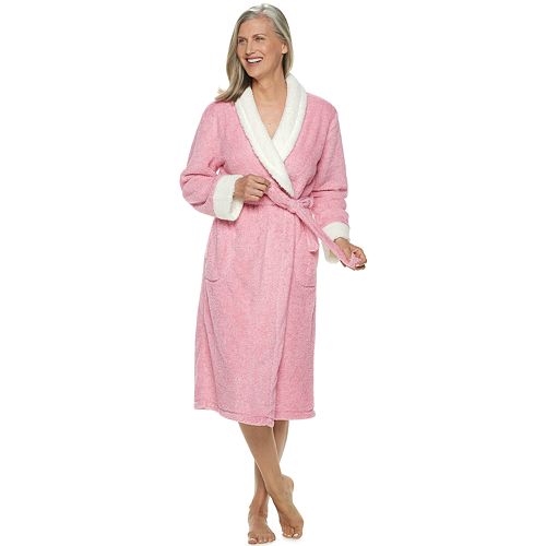 Women's Croft & Barrow® Textured Plush Wrap Robe