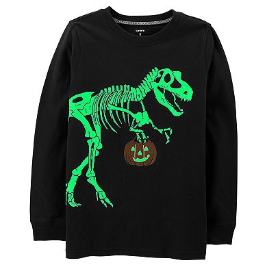 Boys 4-12 Carter's Halloween Glow in the Dark Dinosaur Skeleton Graphic Tee