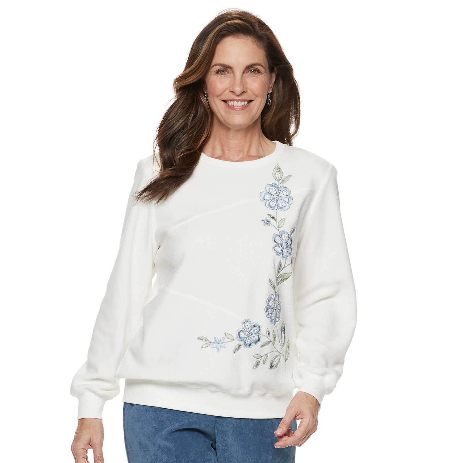 alfred dunner fleece sweatshirts