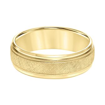 Men's AXL 14k Gold Florentine Wedding Band