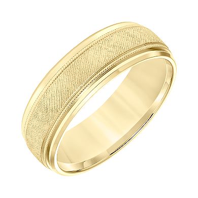 Men's AXL 14k Gold Florentine Wedding Band