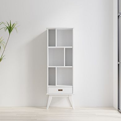 Simpli Home Draper Mid Century Storage Bookcase