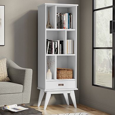 Simpli Home Draper Mid Century Storage Bookcase