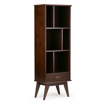 Simpli Home Draper Mid Century Storage Bookcase