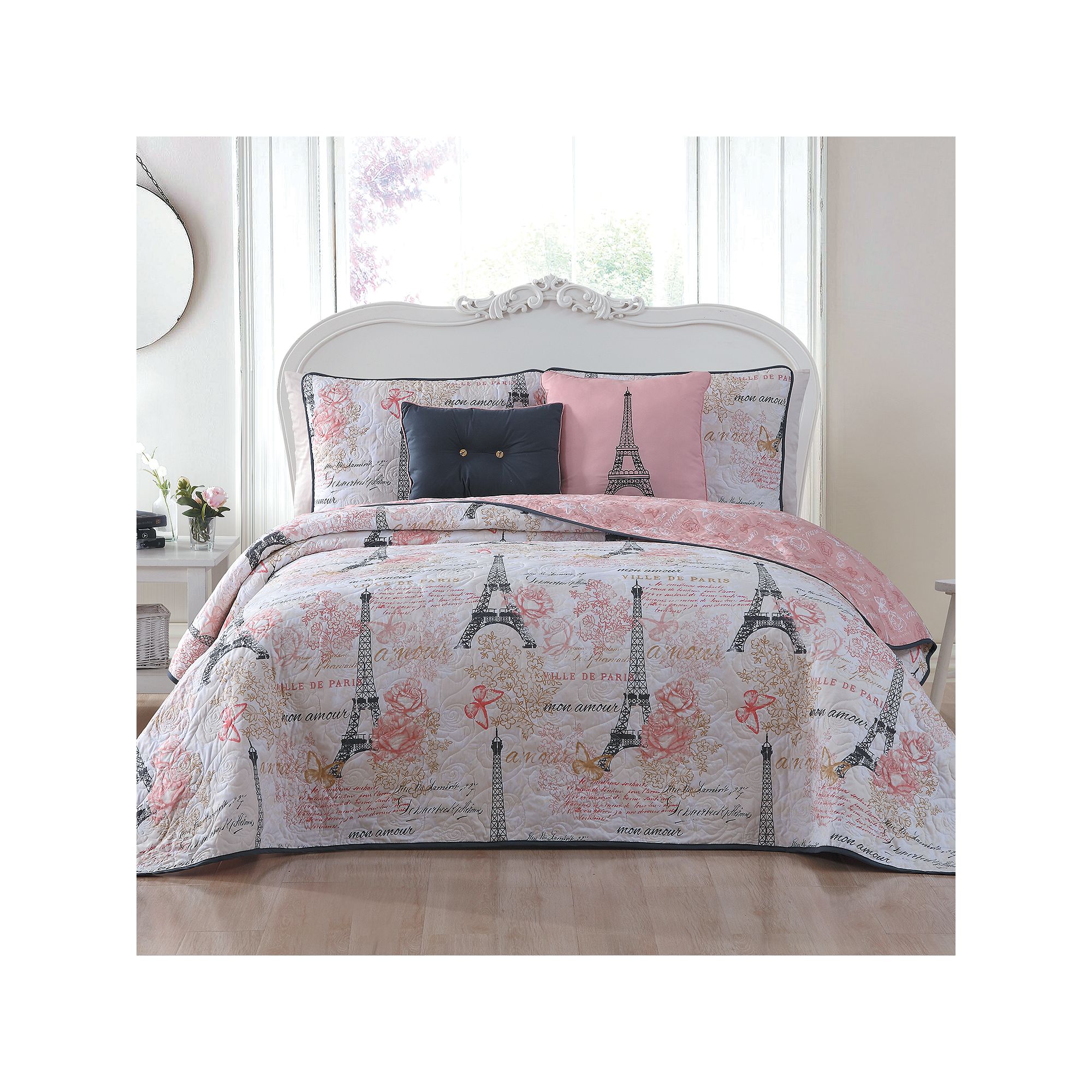 Avondale Manor Amour Quilt Set, Pink