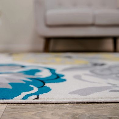 World Rug Gallery Newport Modern Floral Area Rug