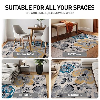 World Rug Gallery Newport Modern Floral Area Rug