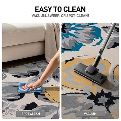 World Rug Gallery Newport Modern Floral Area Rug