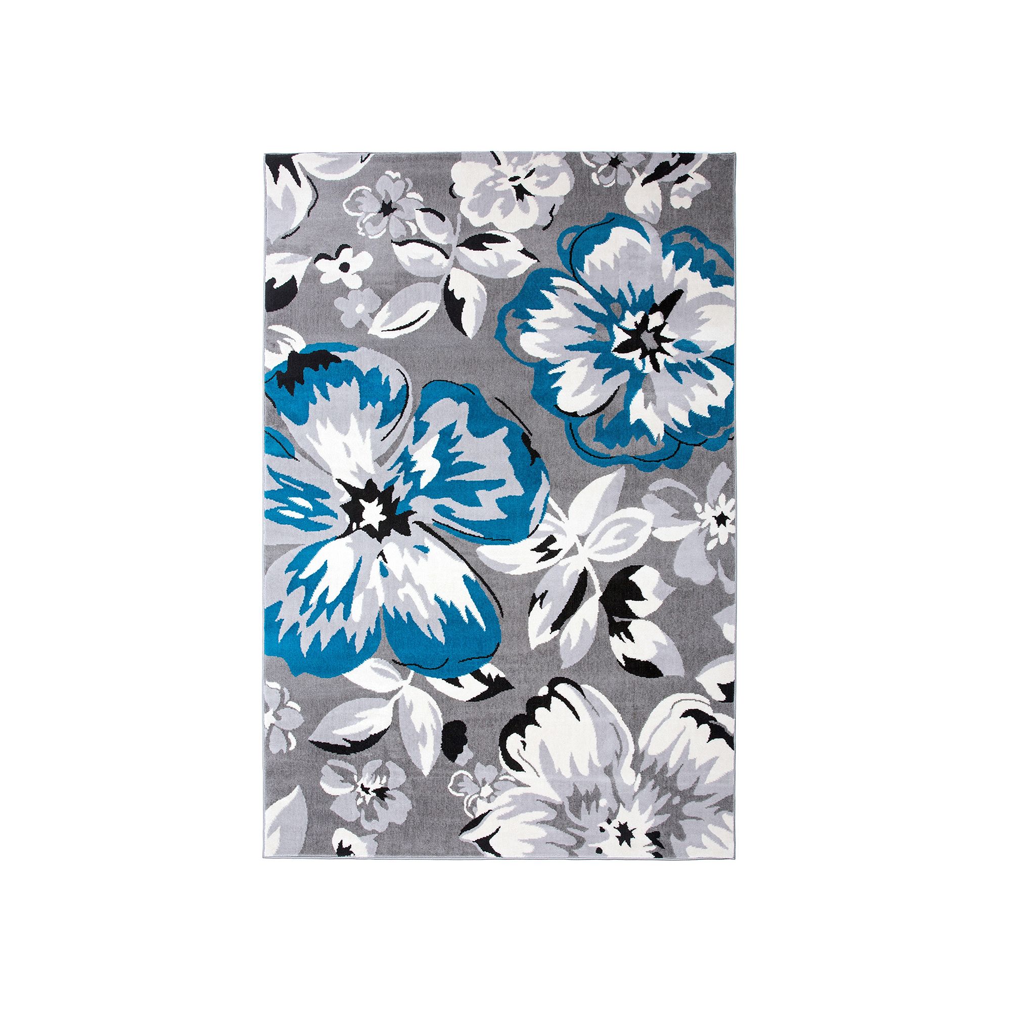 World Rug Gallery Newport Modern Floral Area Rug, Blue