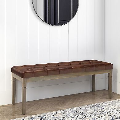 Simpli Home Waverly Tufted Bench 