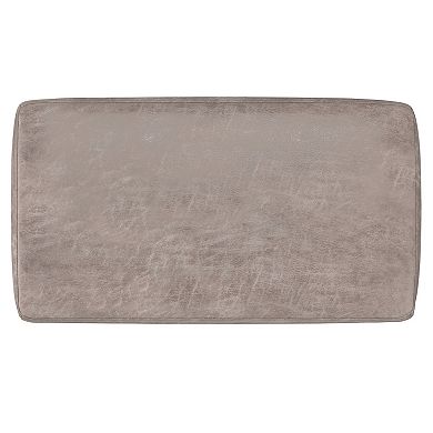 Simpli Home Milltown Contemporary Footrest Ottoman