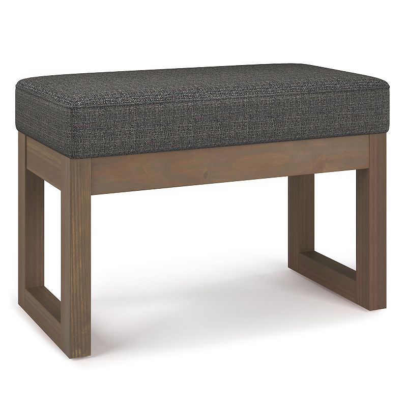 Simpli Home Milltown Contemporary Footrest Ottoman, Ebony