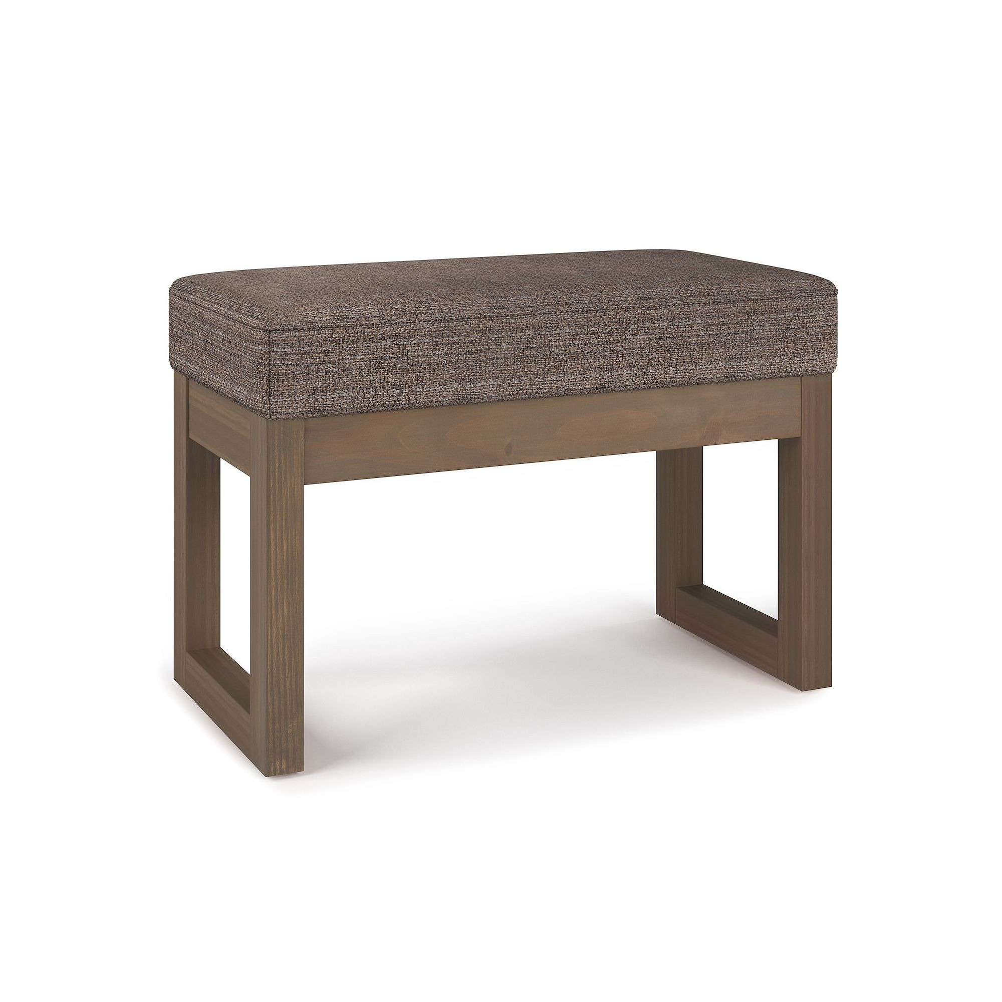 Simpli Home Milltown Contemporary Footrest Ottoman, Mink Brown