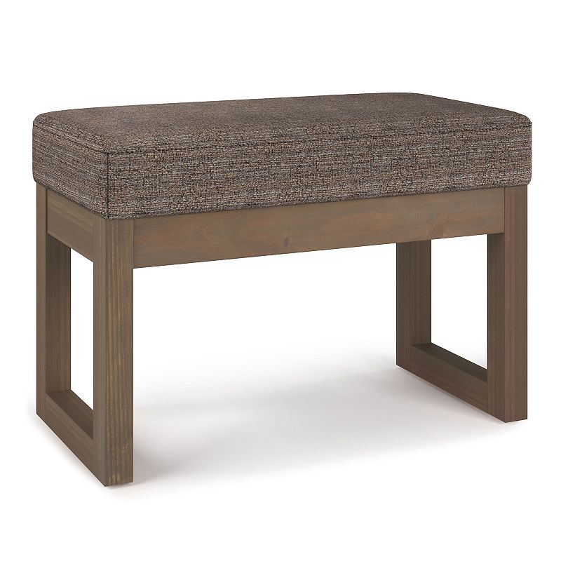 Simpli Home Milltown Contemporary Footrest Ottoman, Mink Brown