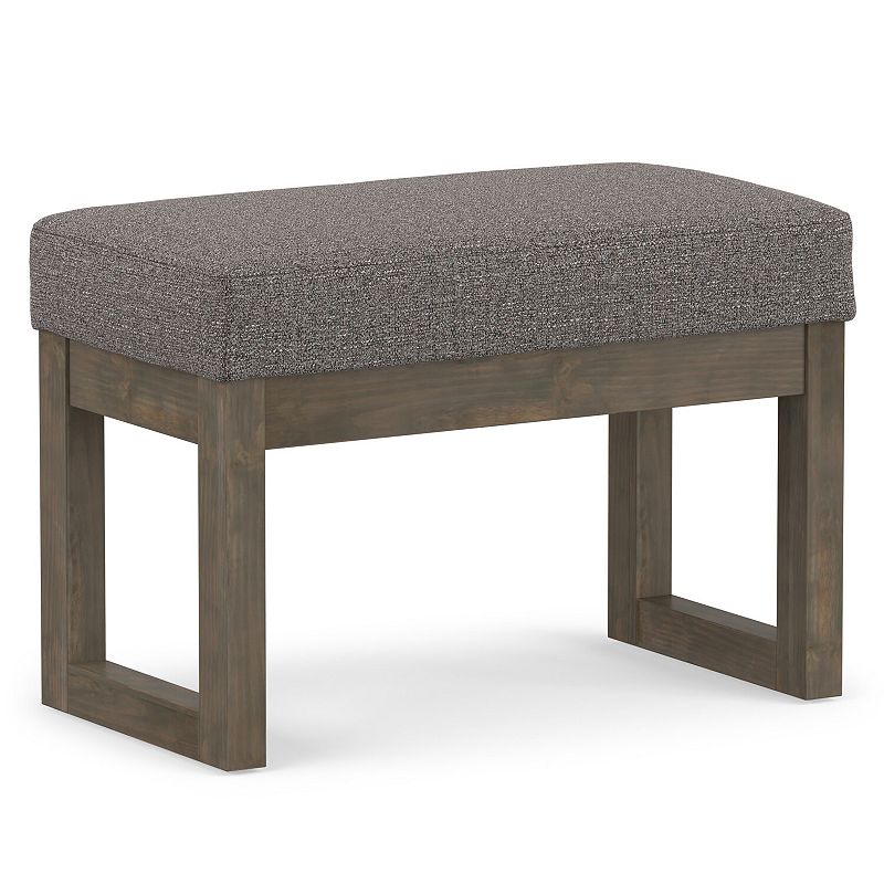 Simpli Home Milltown Contemporary Footrest Ottoman, Pebble Gray