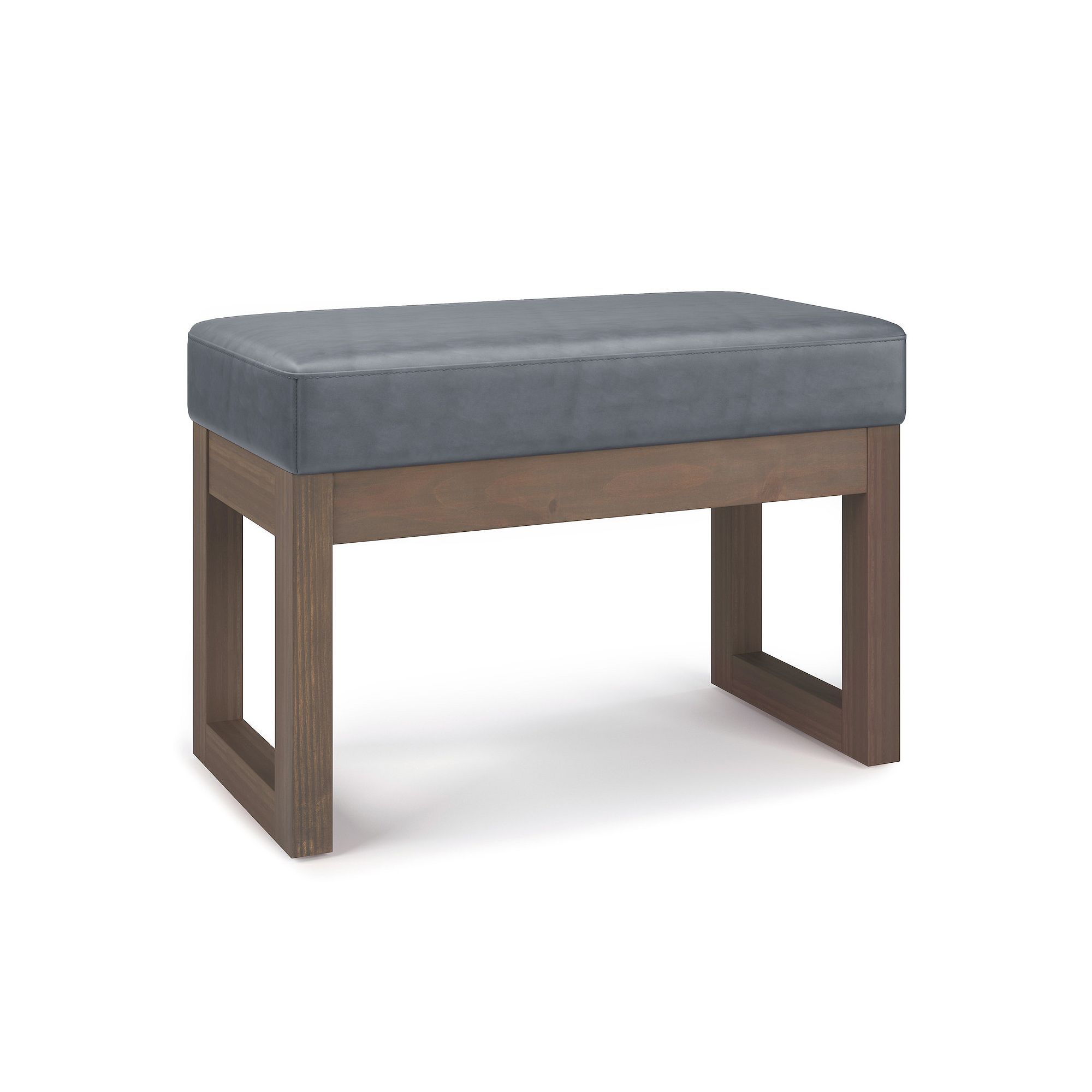 Simpli Home Milltown Contemporary Footrest Ottoman, Grey Gray