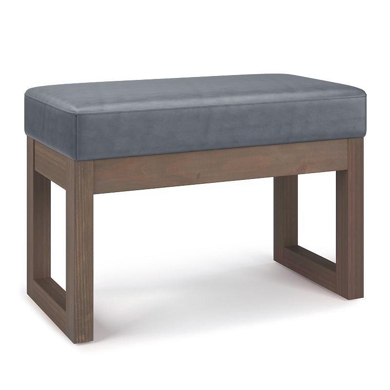 Simpli Home Milltown Contemporary Footrest Ottoman, Grey Gray