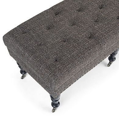 Simpli Home Henley Tufted Ottoman Bench