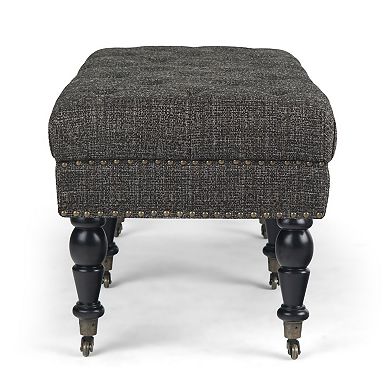 Simpli Home Henley Tufted Ottoman Bench