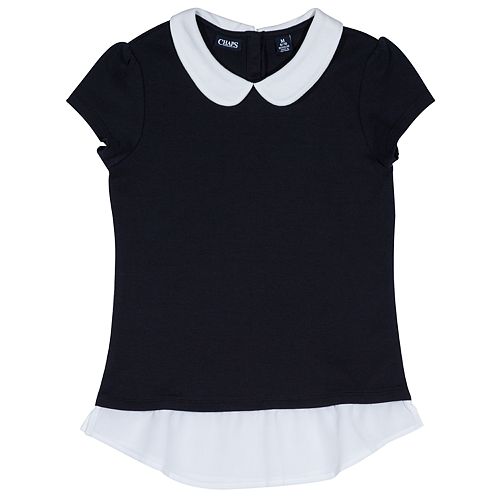 Girls 4-16 Chaps School Uniform Peter Pan Collar Top