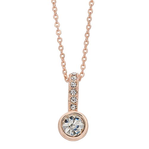 LC Lauren Conrad Simulated Crystal Circle Pendant Necklace