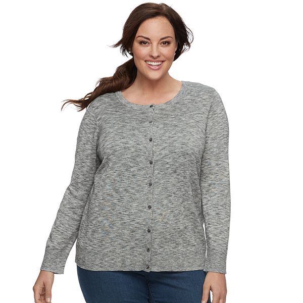 Plus Size Croft & Barrow® Essential Cardigan Sweater