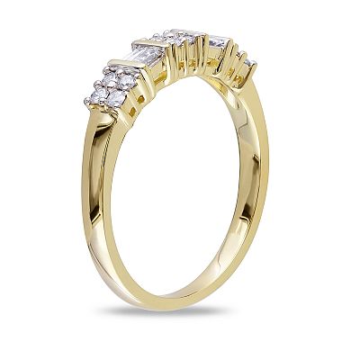 Lovemark 10k Gold 1/4 Carat T.W. Diamond Cluster Ring